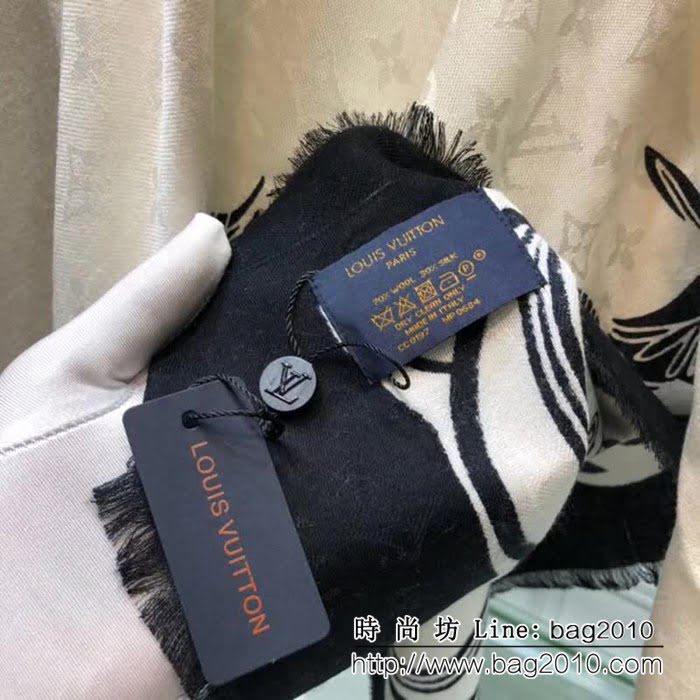 路易威登LV專櫃最新款SUMMER TRUNK羊絨大方巾 LLWJ6082